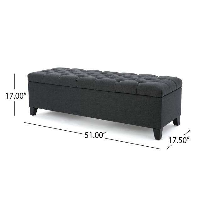 Ottilie Button-tufted Storage Ottoman Bench by Christopher Knight Home