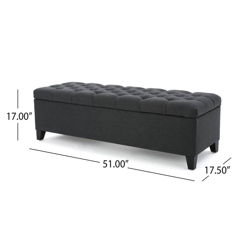 Ottilie Button-tufted Storage Ottoman Bench by Christopher Knight Home