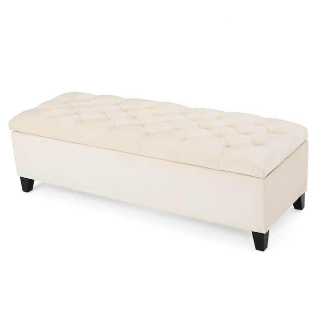 Ottilie Button-tufted Storage Ottoman Bench by Christopher Knight Home