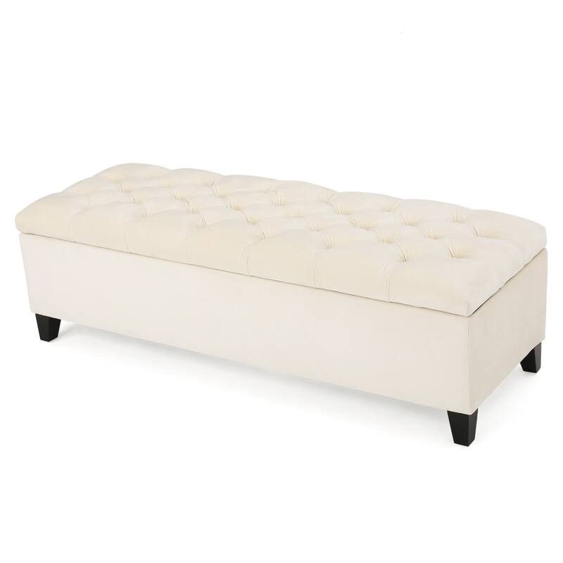 Ottilie Button-tufted Storage Ottoman Bench by Christopher Knight Home