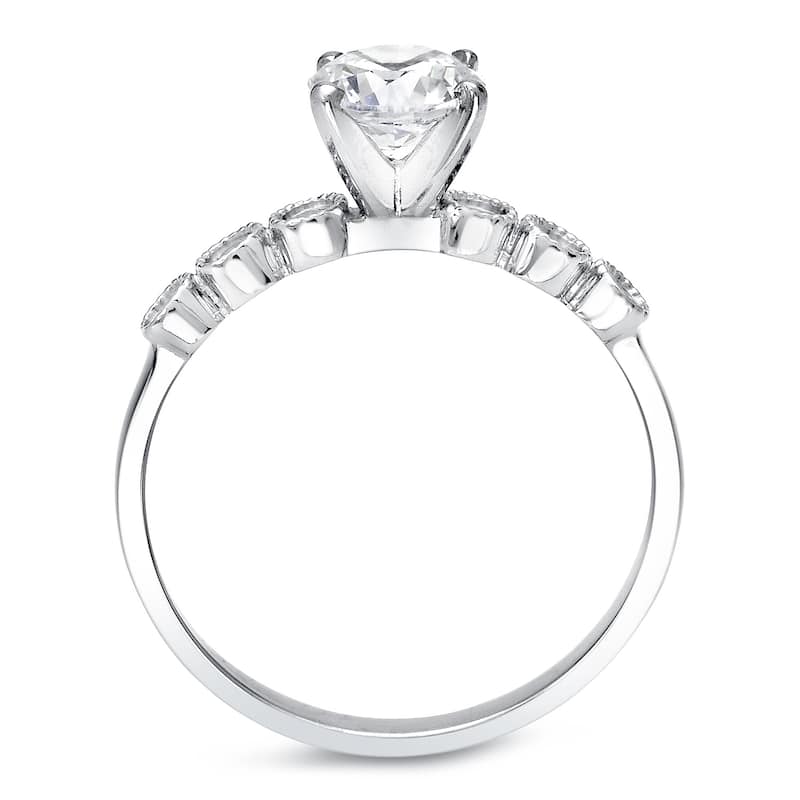 Auriya Platinum 1 carat TW Vintage Round Diamond Engagement Ring Set