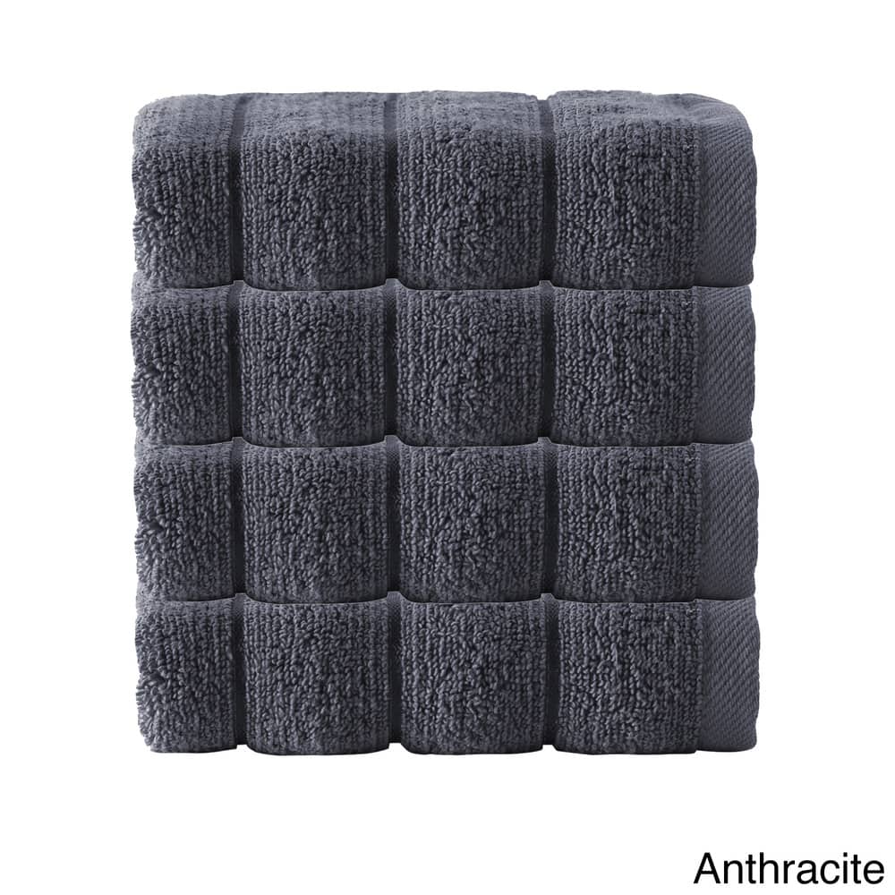 Strick & Bolton Hines 100-percent Turkish Micro Cotton Wash Cloths 4-piece Set - Washcloths 12 x 12