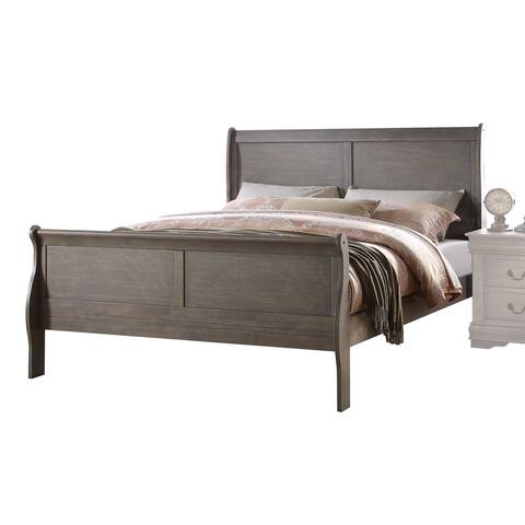 Acme Furniture Louis Philippe Bed, Antique Gray
