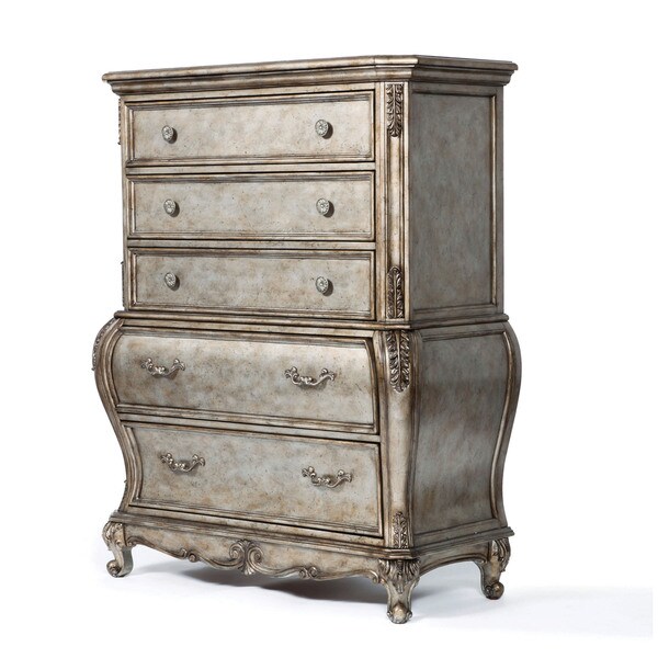 Acme Furniture Chantelle White/grey Wood and Venner 5-drawer Chest