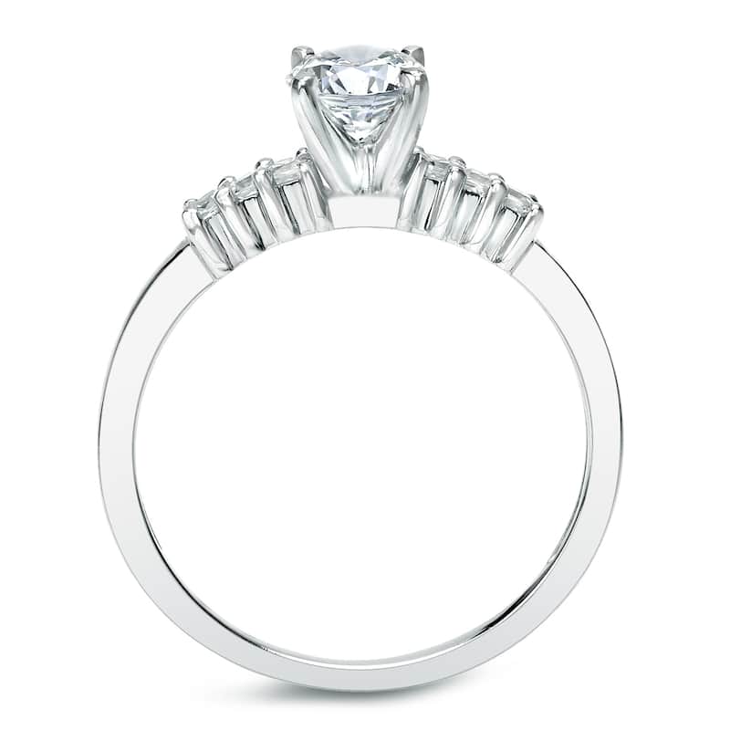 Auriya Platinum 1 carat TW Classic Round Diamond Engagement Ring Set