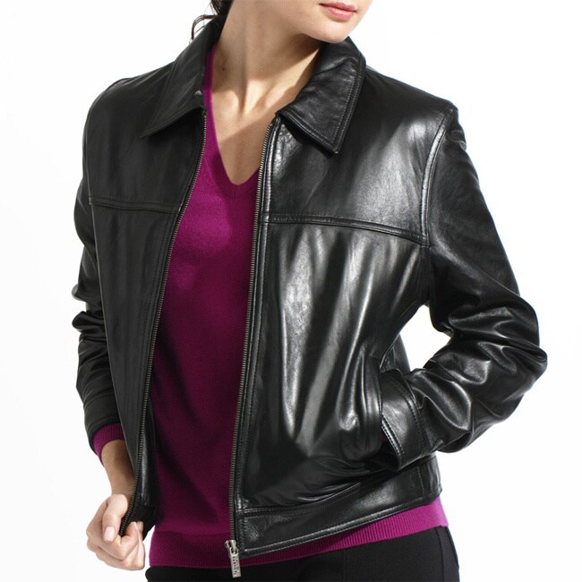 denim jacket with leather sleeves women's