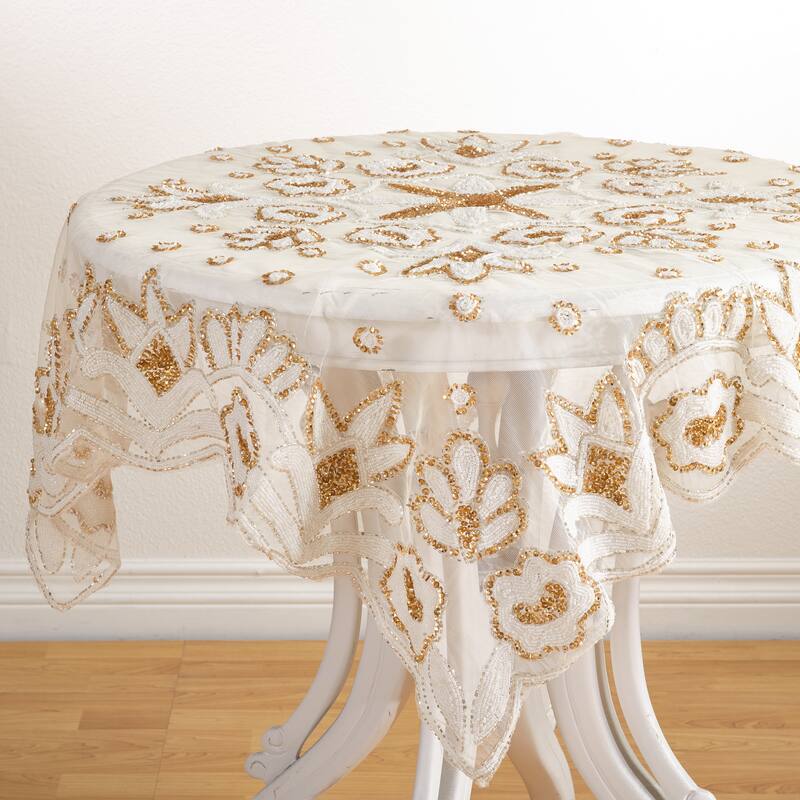 Hand Beaded Design Topper