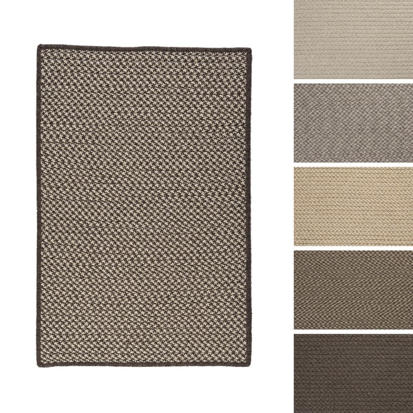 Crisscross All-Natural Wool Braided Reversible Rug USA MADE - 8' x 11'