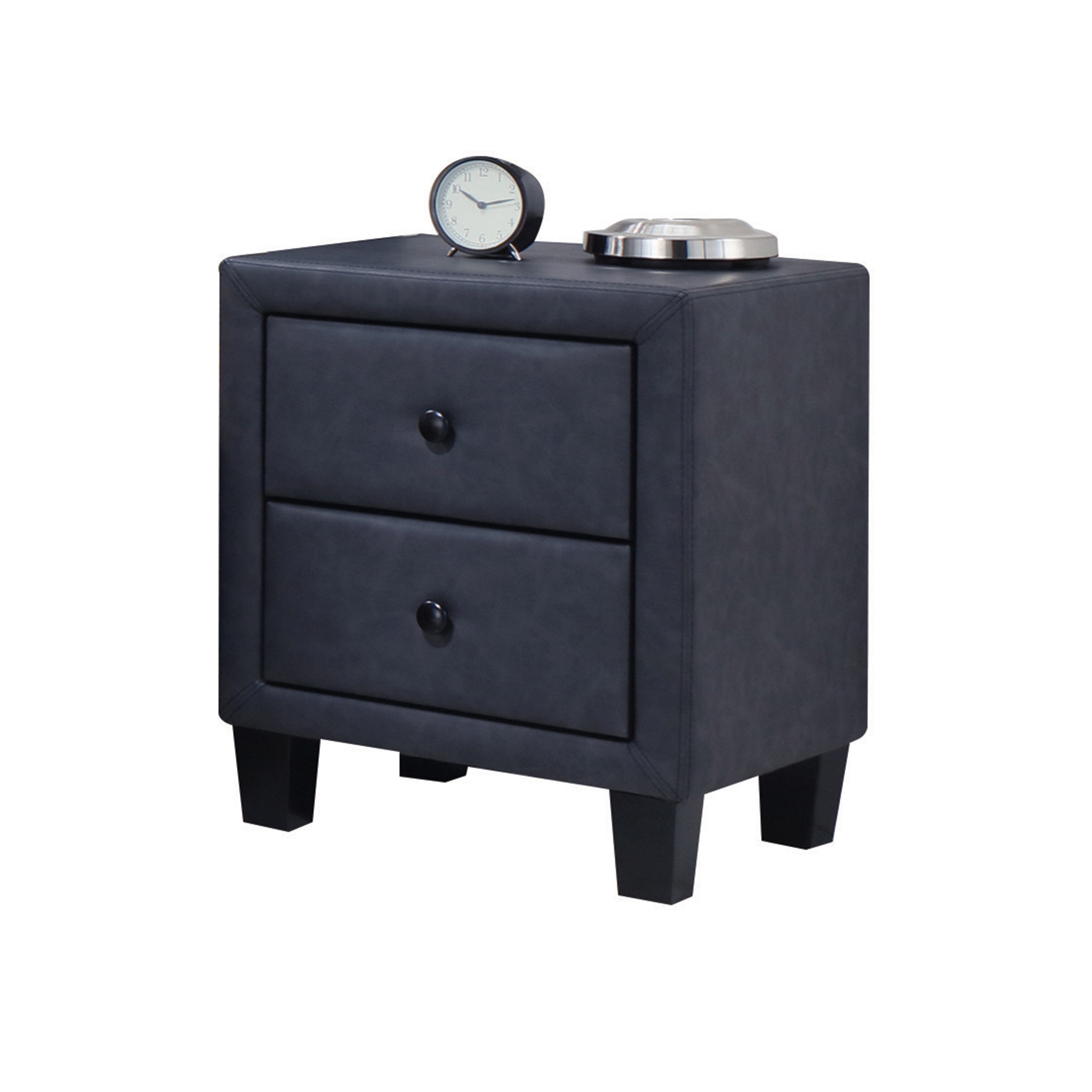 Shop Acme Furniture Saveria Grey Wood 2 Tone 2 Drawer Nightstand On Sale Overstock 13218751