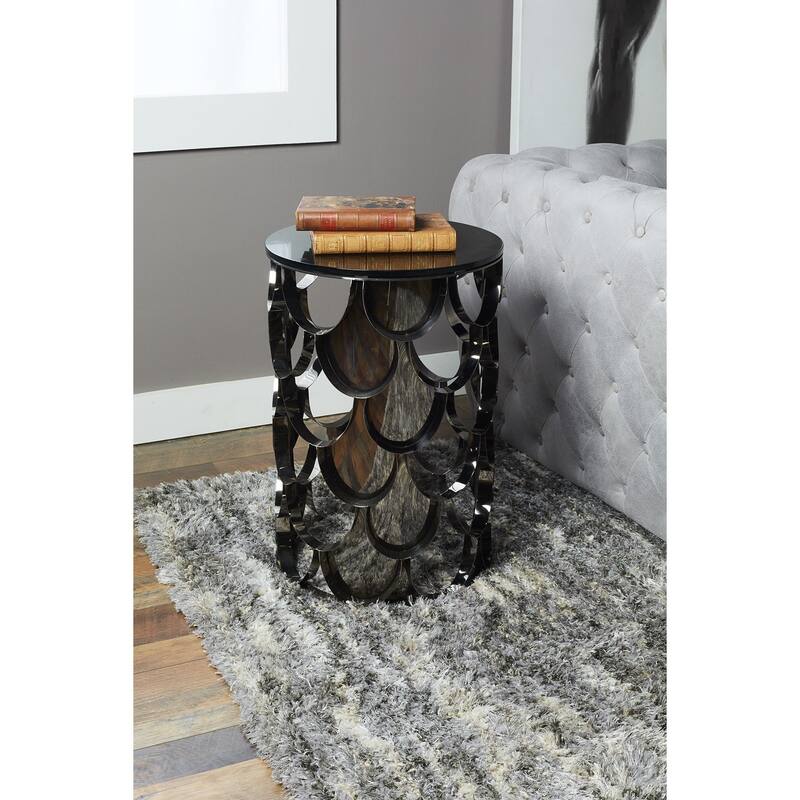 Mirror-Like Silver End Table