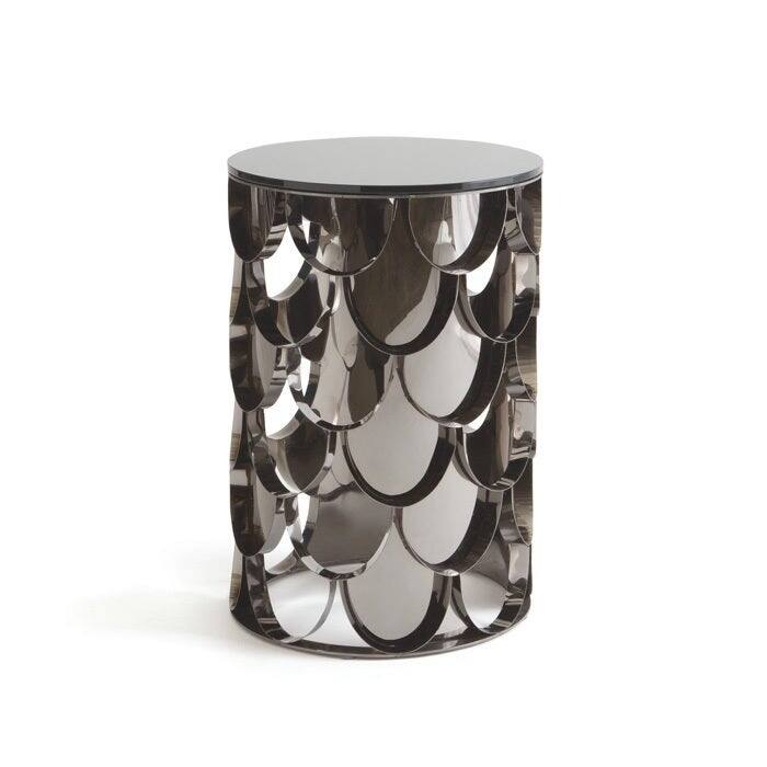 Mirror-Like Silver End Table