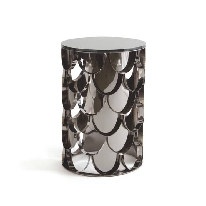 Mirror-Like Silver End Table