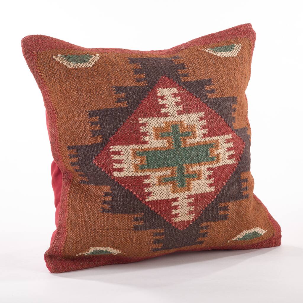 Kilim Design Down Filled Throw Pillow