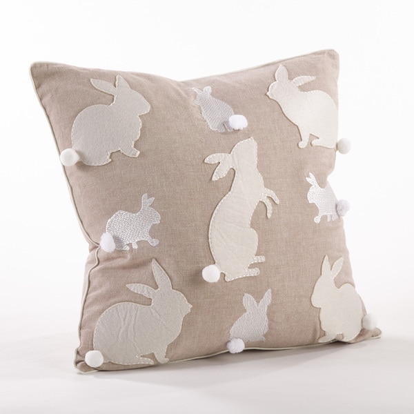 rabbit throw pillow