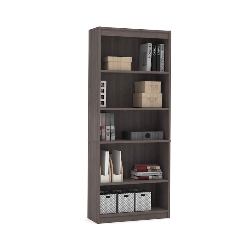 Bestar Solay L-shaped Desk with Lateral File and Bookcase
