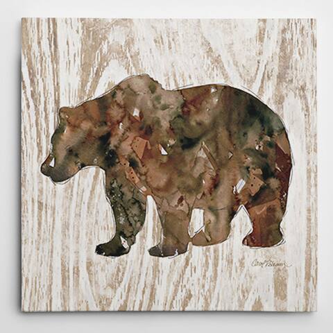 Wexford Home Carol Robinson 'Pine Forest Bear' Wrapped Canvas Art