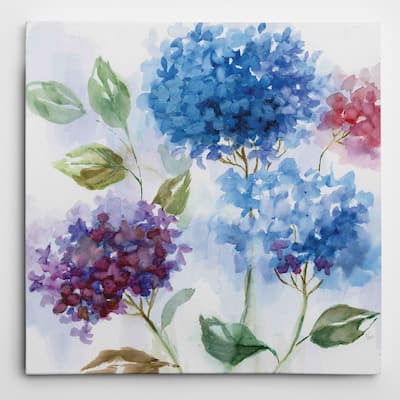 Wexford Home Nan 'Hydrangea Harmony I' Wrapped Canvas Art