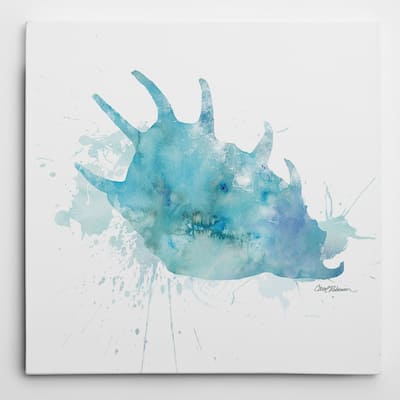 Wexford Home 'Coastal Wash Shell' Blue/White Canvas Artwork