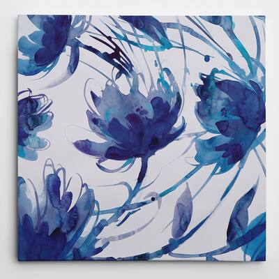 Wexford Home 'Indigo Swirl II' Canvas Wall Art