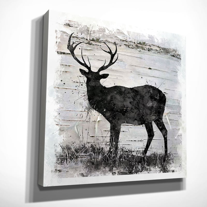 Wexford Home 'Birchbark Deer' Wrapped Canvas