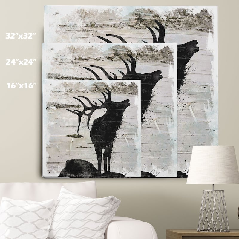 Wexford Home Carol Robinson 'Birchbark Elk' Wrapped Canvas