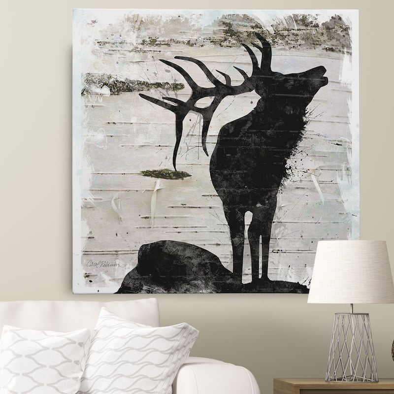 Wexford Home Carol Robinson 'Birchbark Elk' Wrapped Canvas