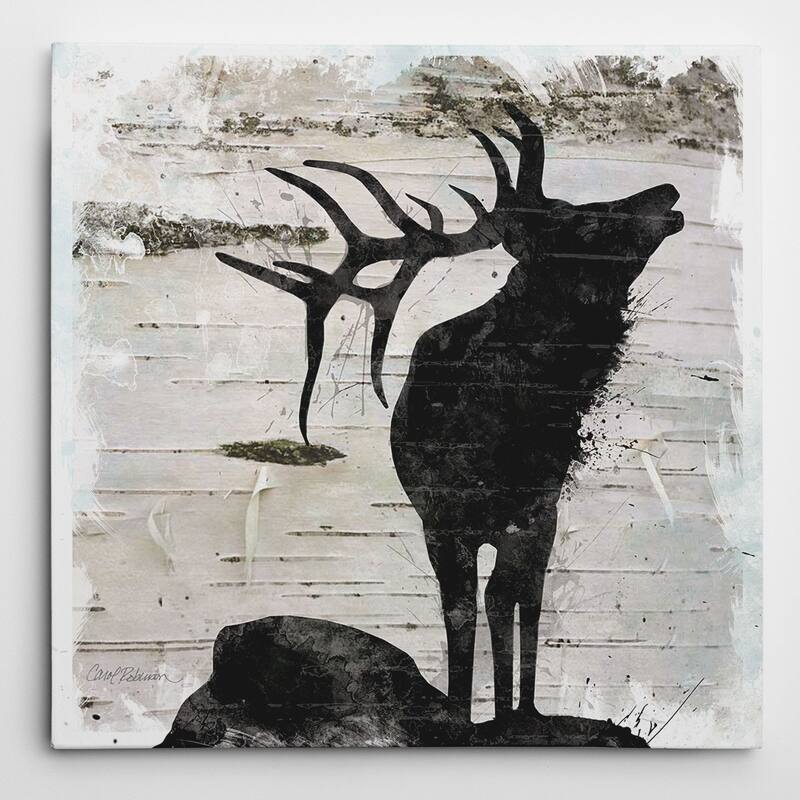 Wexford Home Carol Robinson 'Birchbark Elk' Wrapped Canvas