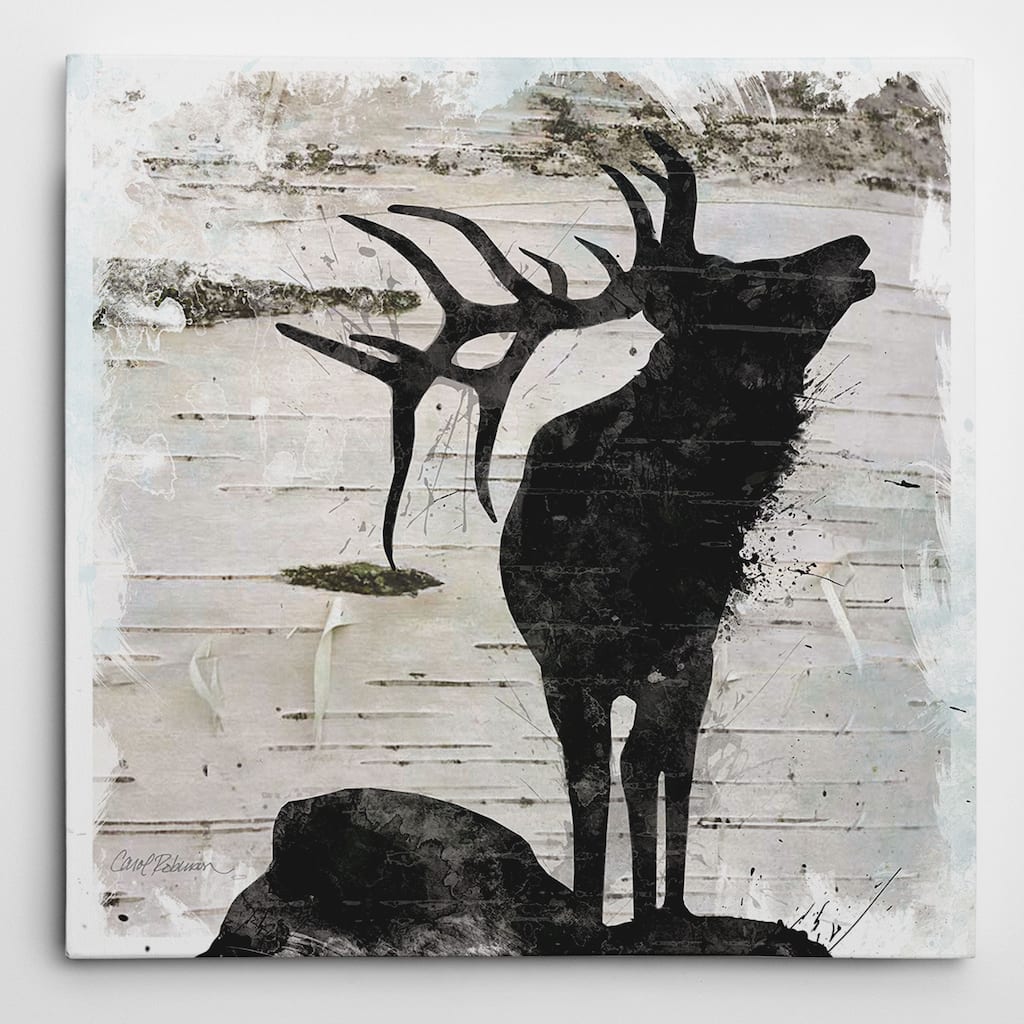 Wexford Home Carol Robinson 'Birchbark Elk' Wrapped Canvas