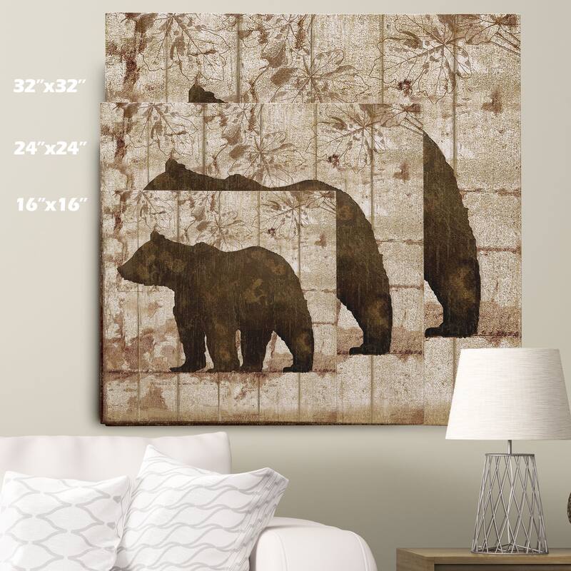 Picture It on Canvas 'Bear Crossing' Canvas Wall Art