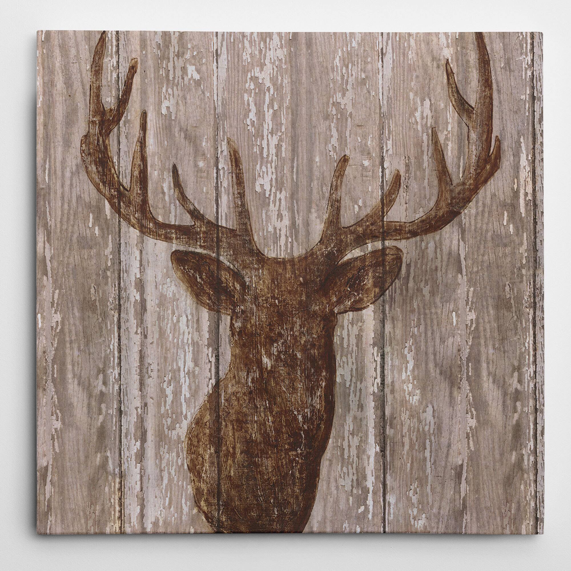 Wexford Home Nan 'Majestic Deer' Wrapped Canvas Art - Bed Bath & Beyond ...
