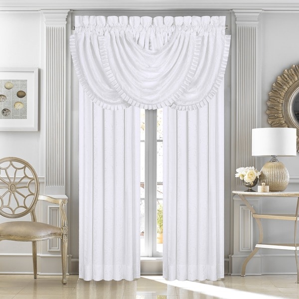 Shop Five Queens Court Mackay Woven Waterfall Valance with Pleats ...