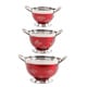 preview thumbnail 1 of 0, Oster Metal Colander Stainless Steel (3-piece Set) Red
