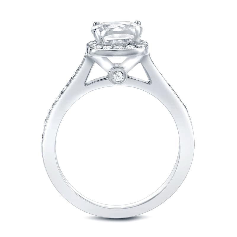 Auriya 14k Gold 2ctw Cushion-cut Halo Diamond Engagement Ring Certified