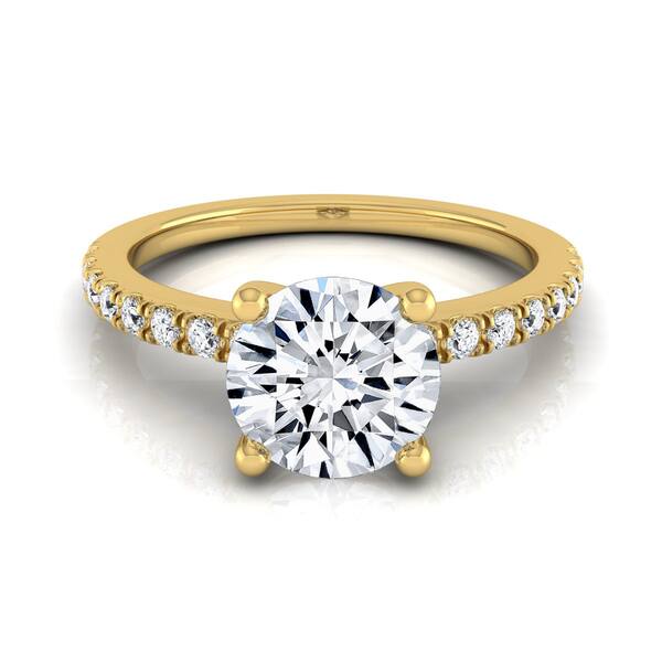 slide 1 of 3, 14k Yellow Gold 3/4ct TDW White Diamond Engagement Ring