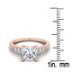 preview thumbnail 3 of 1, 14k Rose Gold 3/4ct TDW White Diamond Engagement Ring