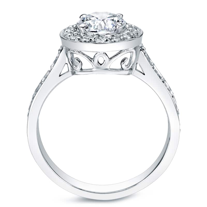 Auriya Platinum 1 3/4ctw Round Diamond Halo Engagement Ring (H-I, SI1-SI2)