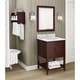 Alaterre 25-inch Wood Bath Storage Shelf with Towel Rod - Thumbnail 16