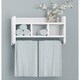 Alaterre 25-inch Wood Bath Storage Shelf with Towel Rod - Thumbnail 0