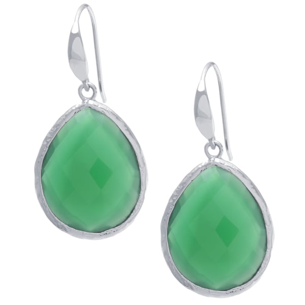 Sterling Silver Green Onyx Drop Earrings Free Shipping On Sterling Silver Green Onyx Drop Earrings