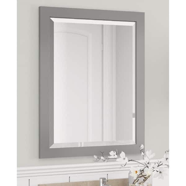 Shop Alaterre 24 Inch Dove Gray Bath Wood Frame Vanity Mirror Overstock 13223204