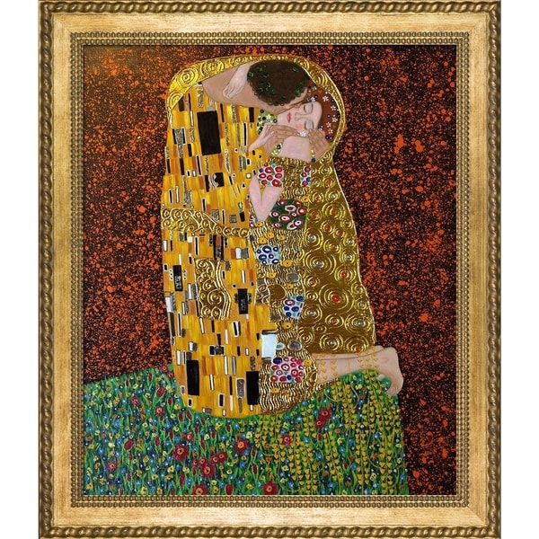 Shop Gustav Klimt 'The Kiss' (Luxury Line) Hand Painted Oil ...