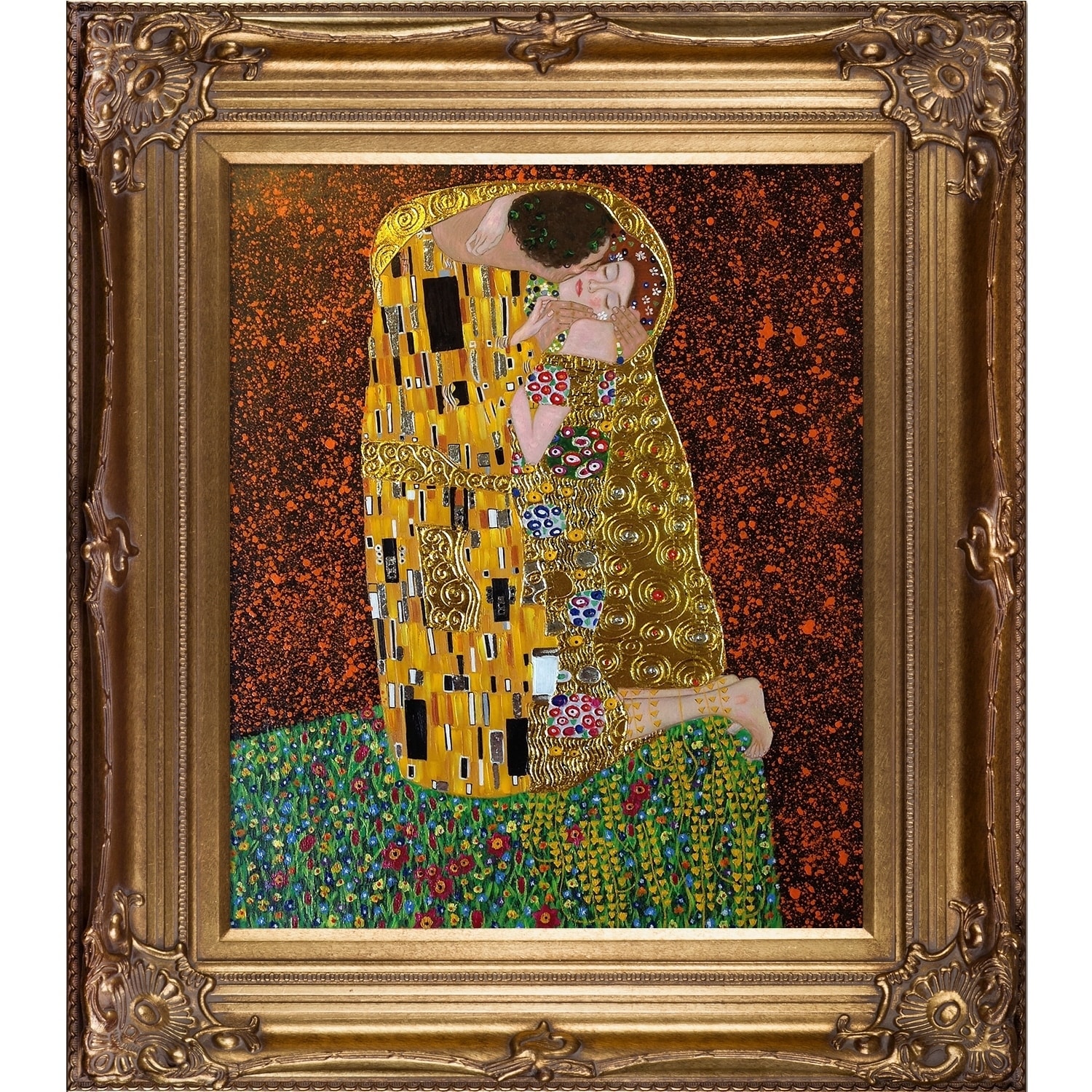 La Pastiche Gustav Klimt 'The Kiss' (Luxury Line) Hand Painted Oil ...