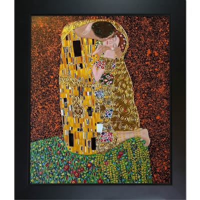 La Pastiche Gustav Klimt 'The Kiss' (Luxury Line) Hand Painted Oil Reproduction