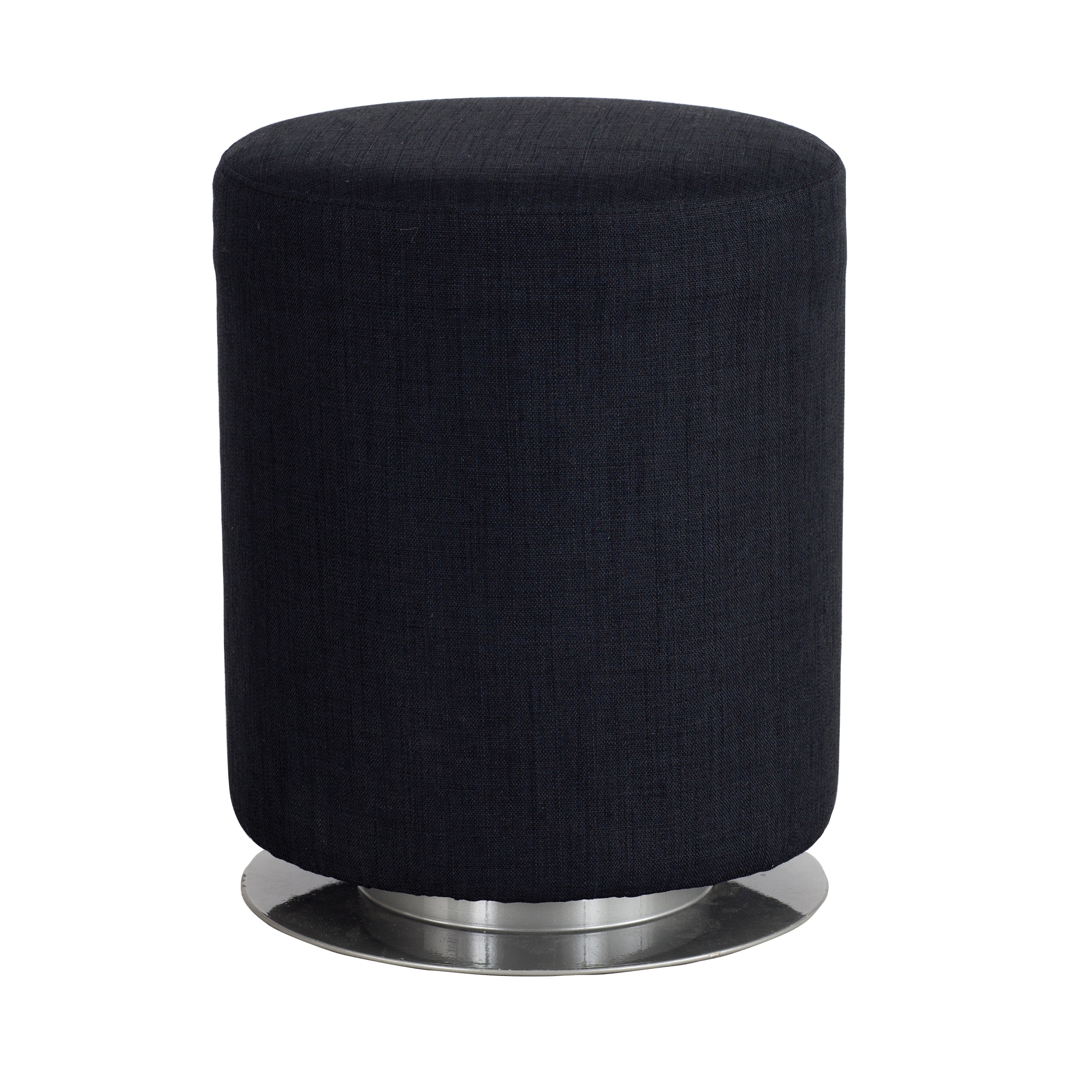 Safco Fabric Swivel Keg with Silver Powder Coated Steel Base - Black
