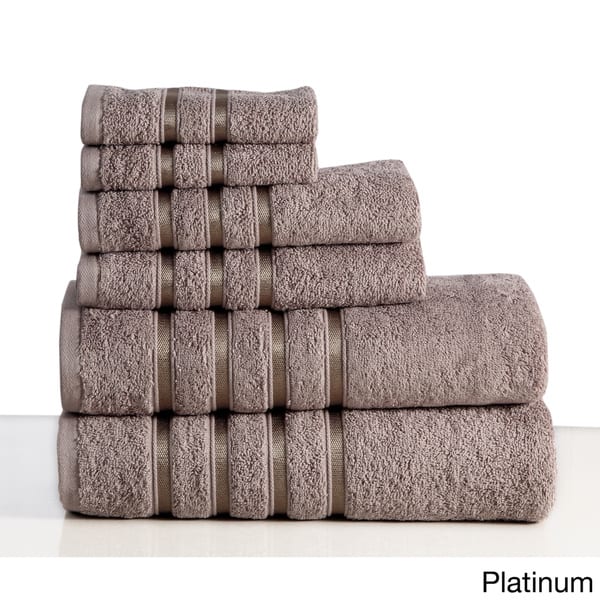 Madison Park Taupe Spa Waffle 6 Piece Jacquard Combed Cotton Towel Set