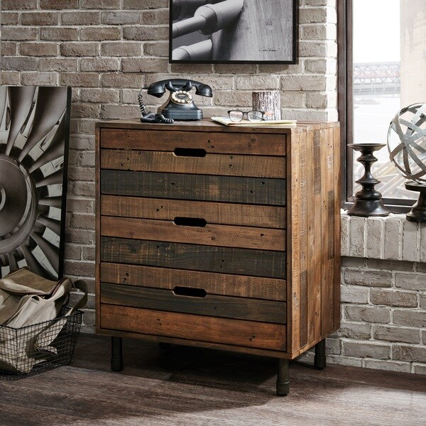 Carbon Loft Everett Reclaimed Wood 3 drawer Dresser Bed Bath Beyond 20254263