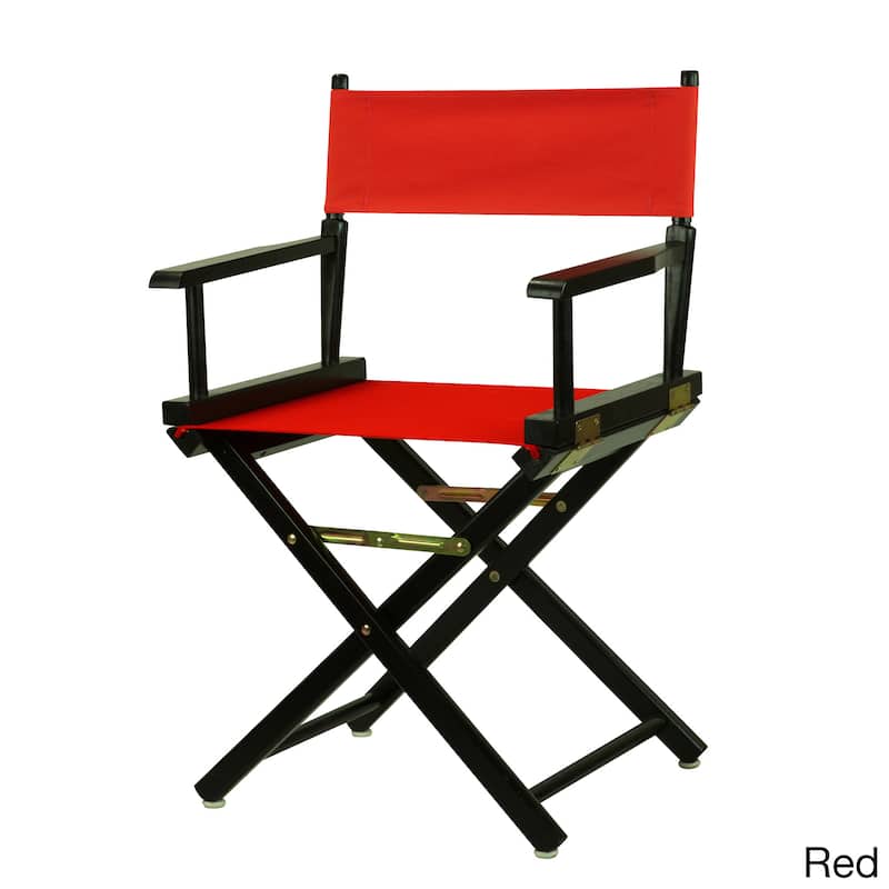 Black Frame 18-inch Director's Chair - Red