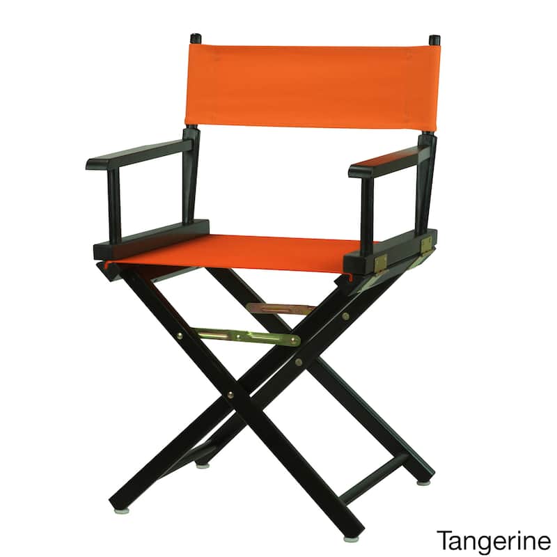 Black Frame 18-inch Director's Chair - Tangerine