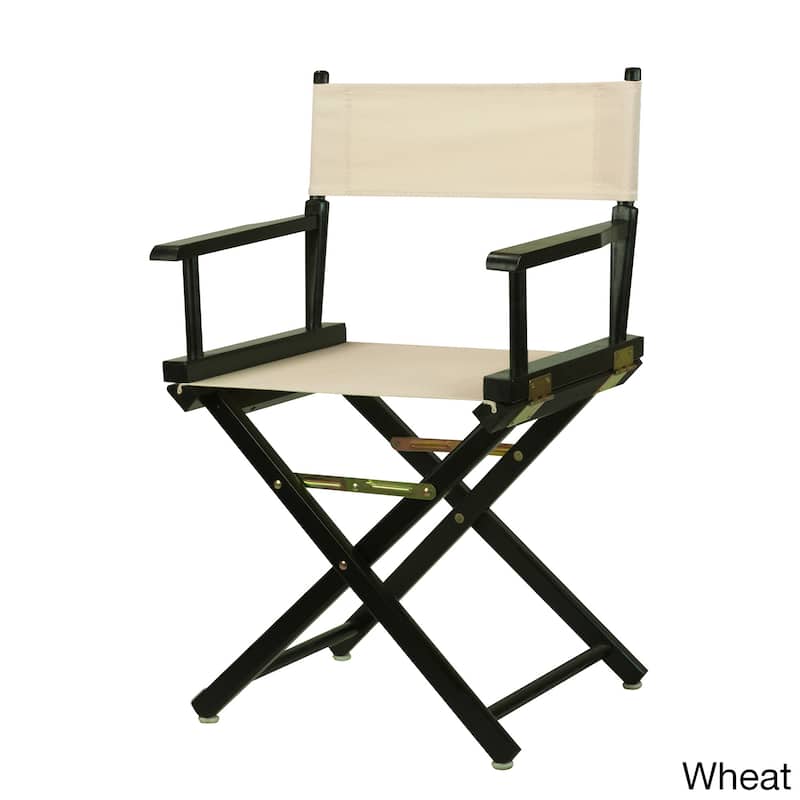 Black Frame 18-inch Director's Chair - Wheat