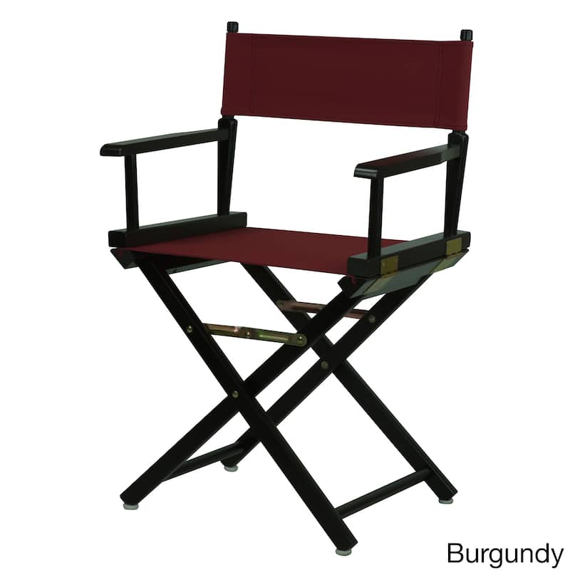 Black Frame 18-inch Director's Chair - Burgundy